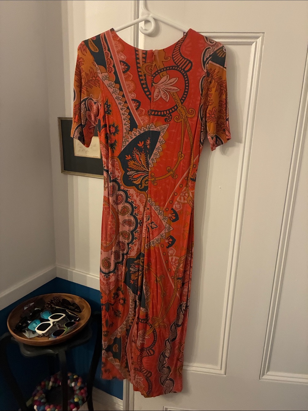 FARM Rio Orange Paisley Midi Dress View 4